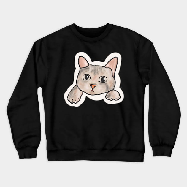 Cute puppy cat Crewneck Sweatshirt by chrstdnl